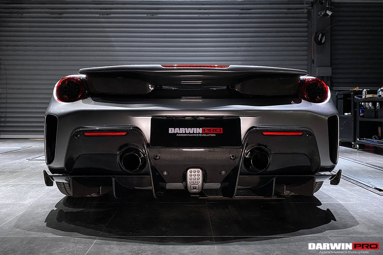 2015 - 2020 Ferrari 488 GTB Pista Style Rear Bumper & Wing